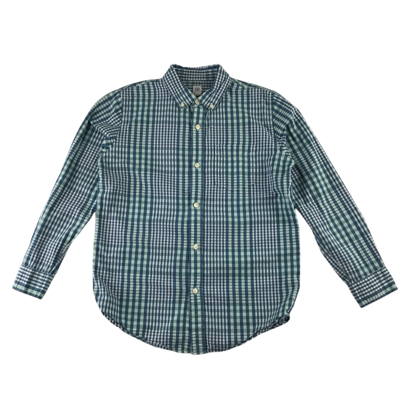 GAP 14-16 years turquoise check shirt cotton