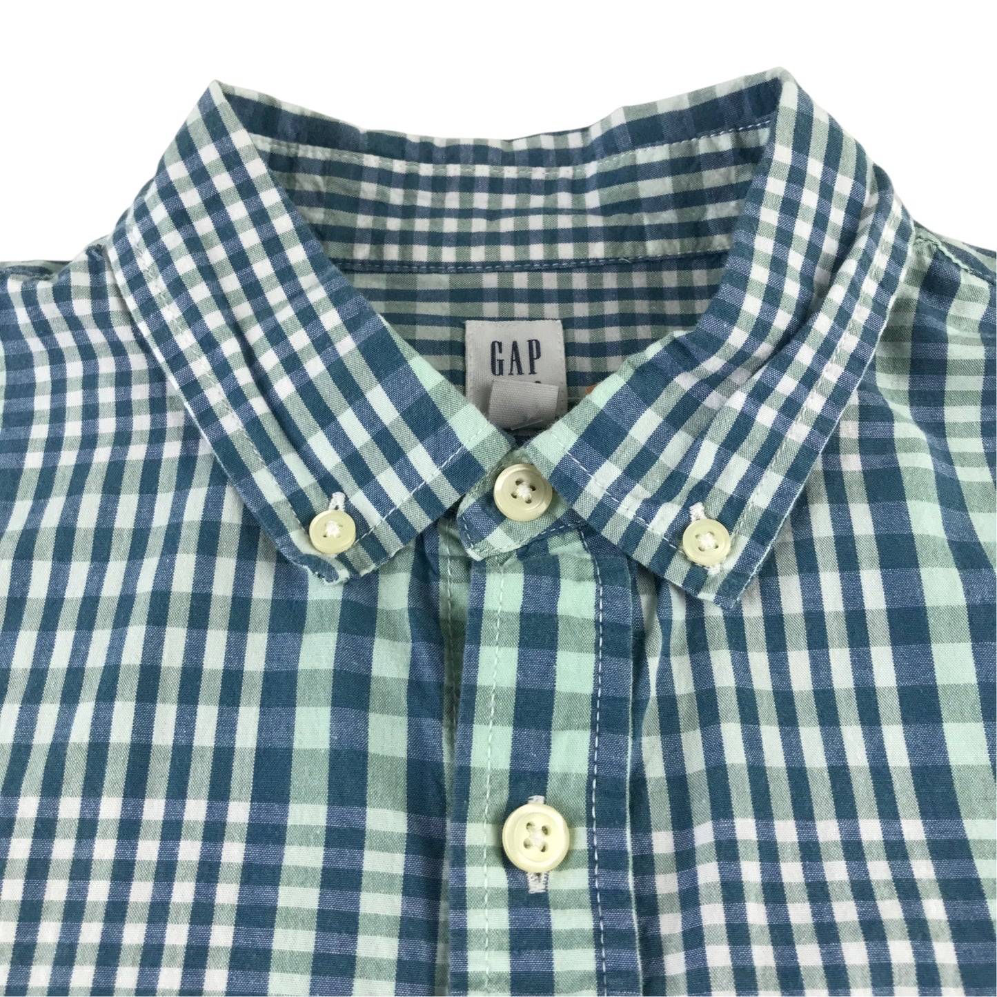 GAP 14-16 years turquoise check shirt cotton