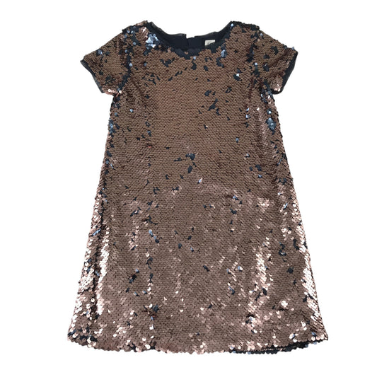 GAP 8-9 years gold flip sequin party dress polyester