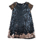 GAP 8-9 years gold flip sequin party dress polyester