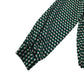 H&M blouse womens size UK 10 teal cubic print pattern long sleeve button up