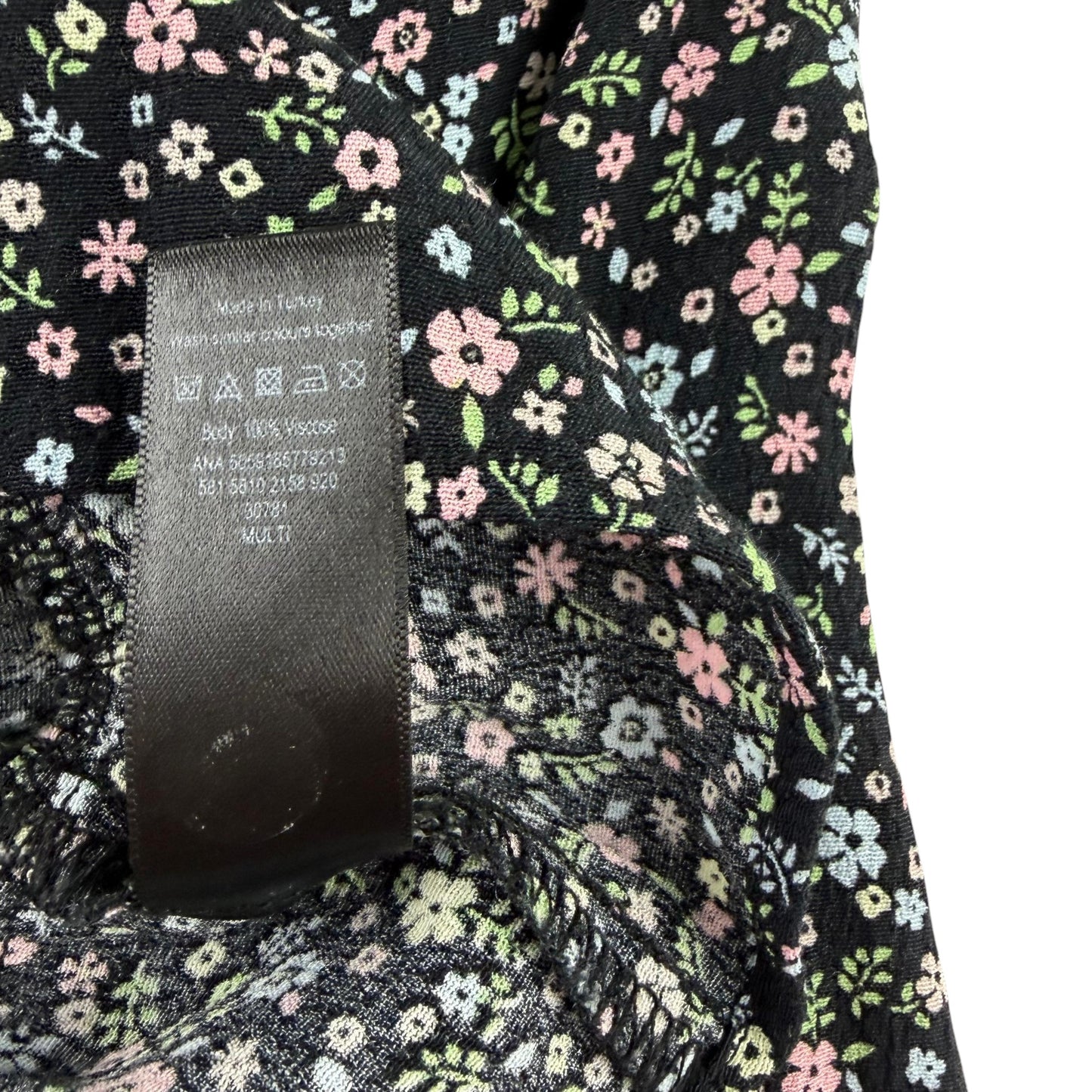 George 4-5 years black floral blouse viscose