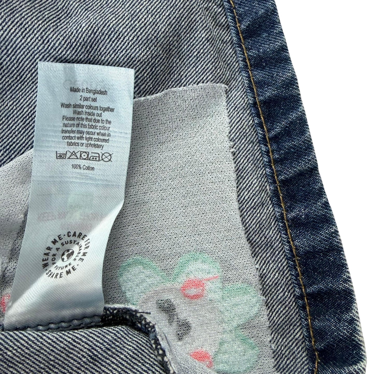 George 5-6 years blue dungaree dress cotton