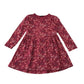 George 5-6 years burgundy dress floral long sleeve cotton
