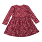 George 5-6 years burgundy dress floral long sleeve cotton