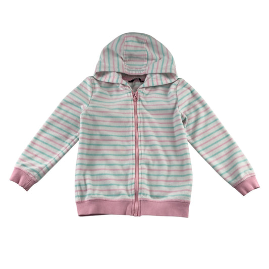 George 5-6 years white pink stripe fleece polyester