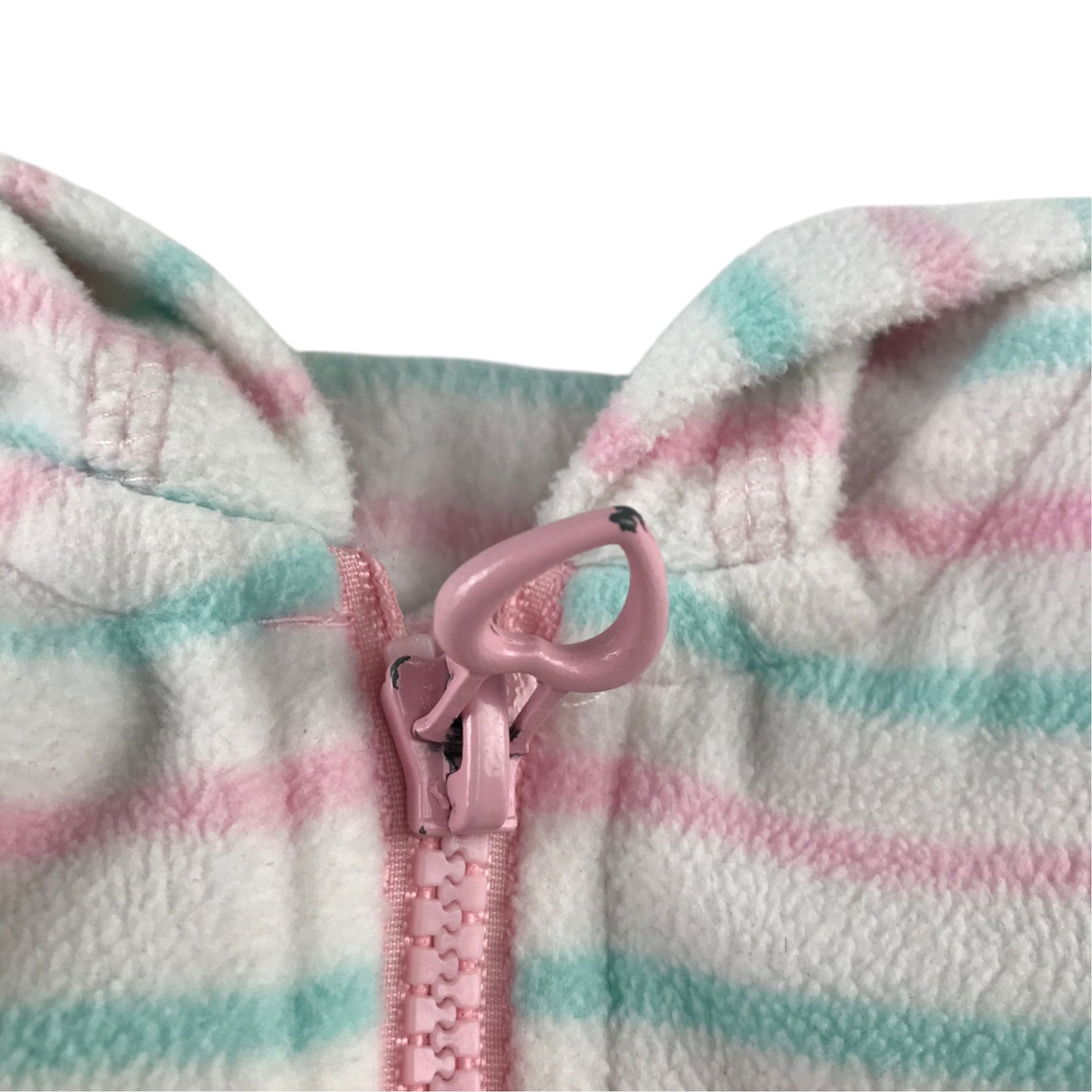 George 5-6 years white pink stripe fleece polyester