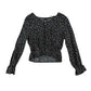 George 6-7 years black floral blouse viscose