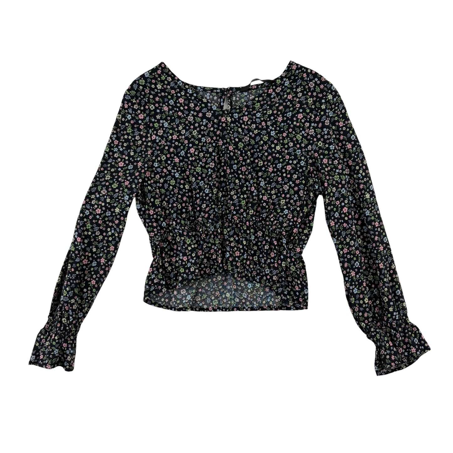 George 6-7 years black floral blouse viscose