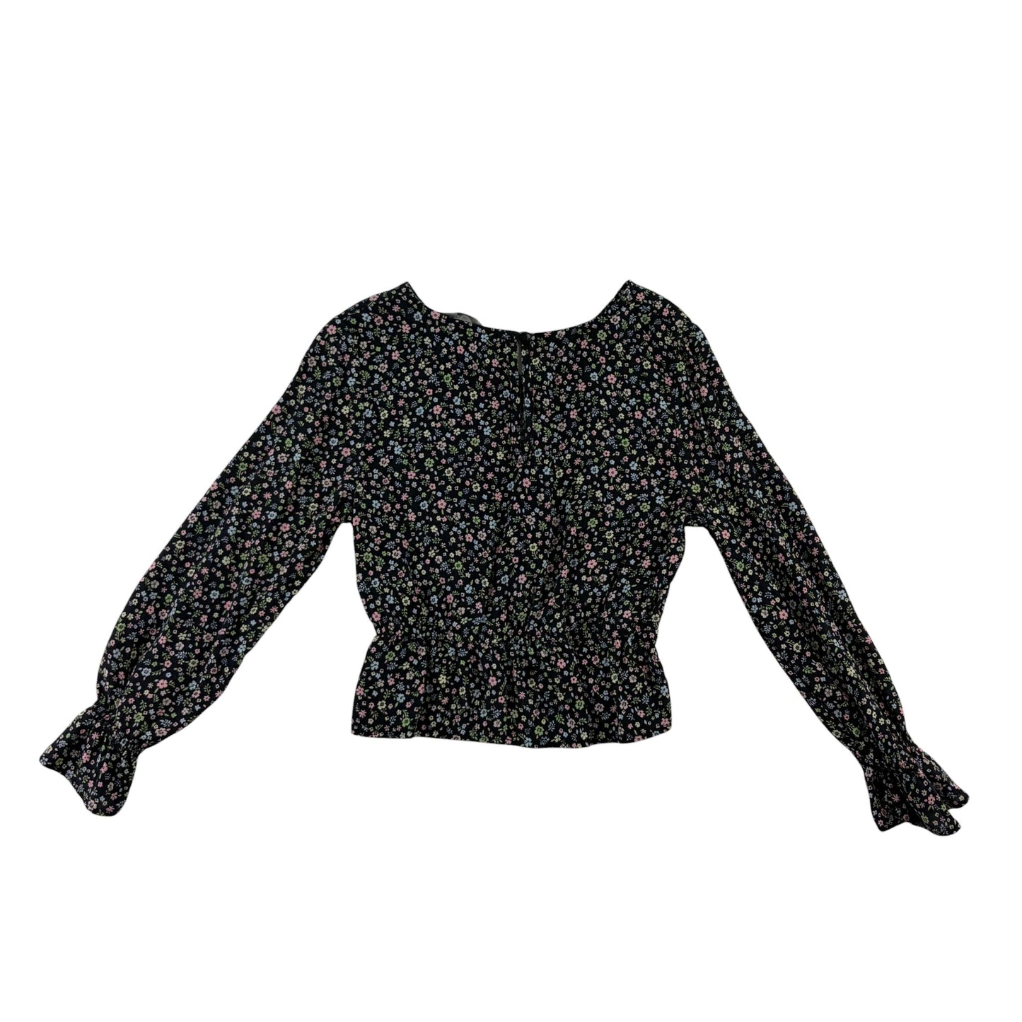 George 6-7 years black floral blouse viscose