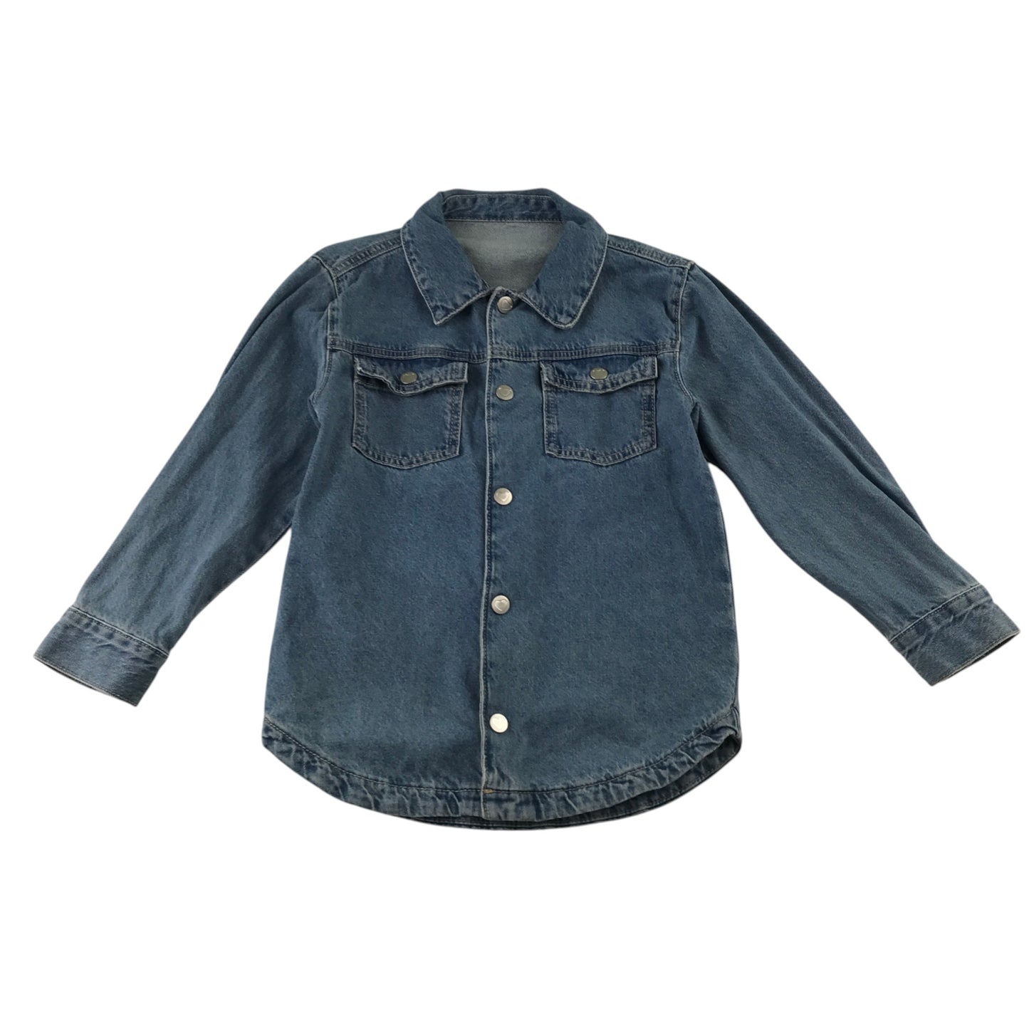 George 7-8 years blue denim shirt jacket cotton