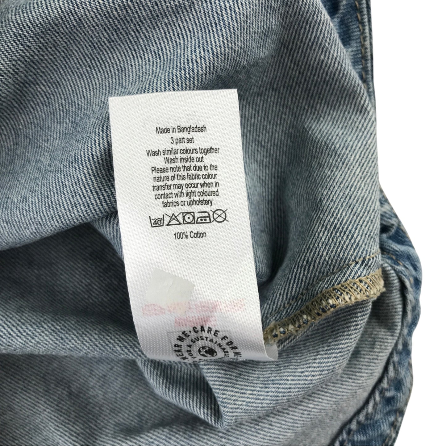 George 7-8 years blue denim shirt jacket cotton