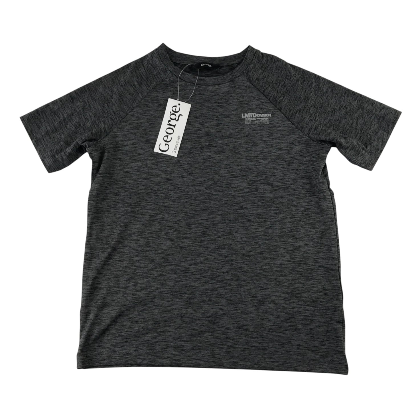 George 7-8 years dark grey activewear set polyester elastane