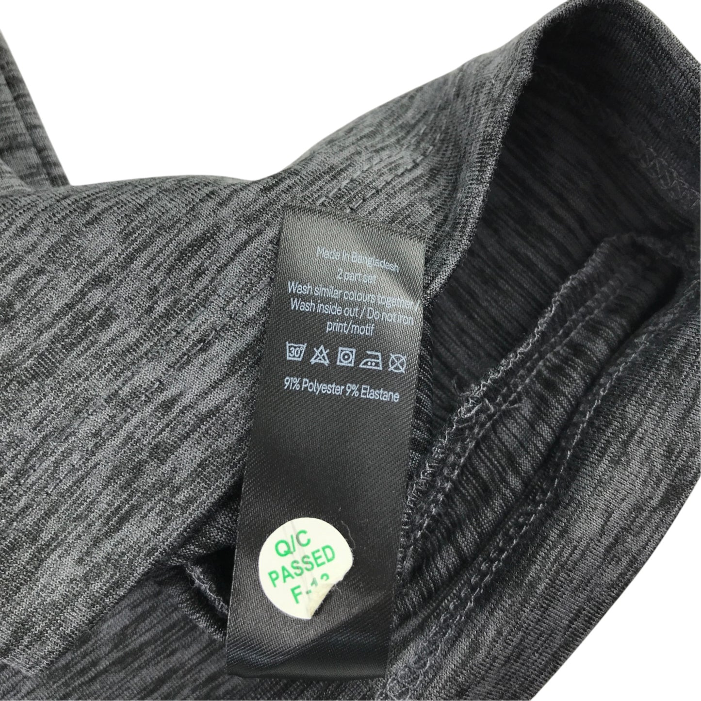 George 7-8 years dark grey activewear set polyester elastane
