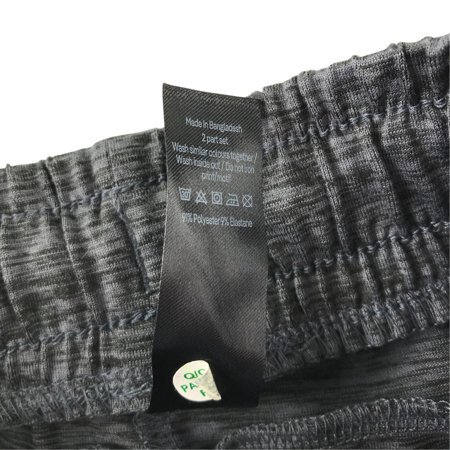 George 7-8 years dark grey activewear set polyester elastane