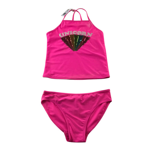 George 10-11 years pink swim costume 2-piece sequin unicorn polyamide elastane polyester