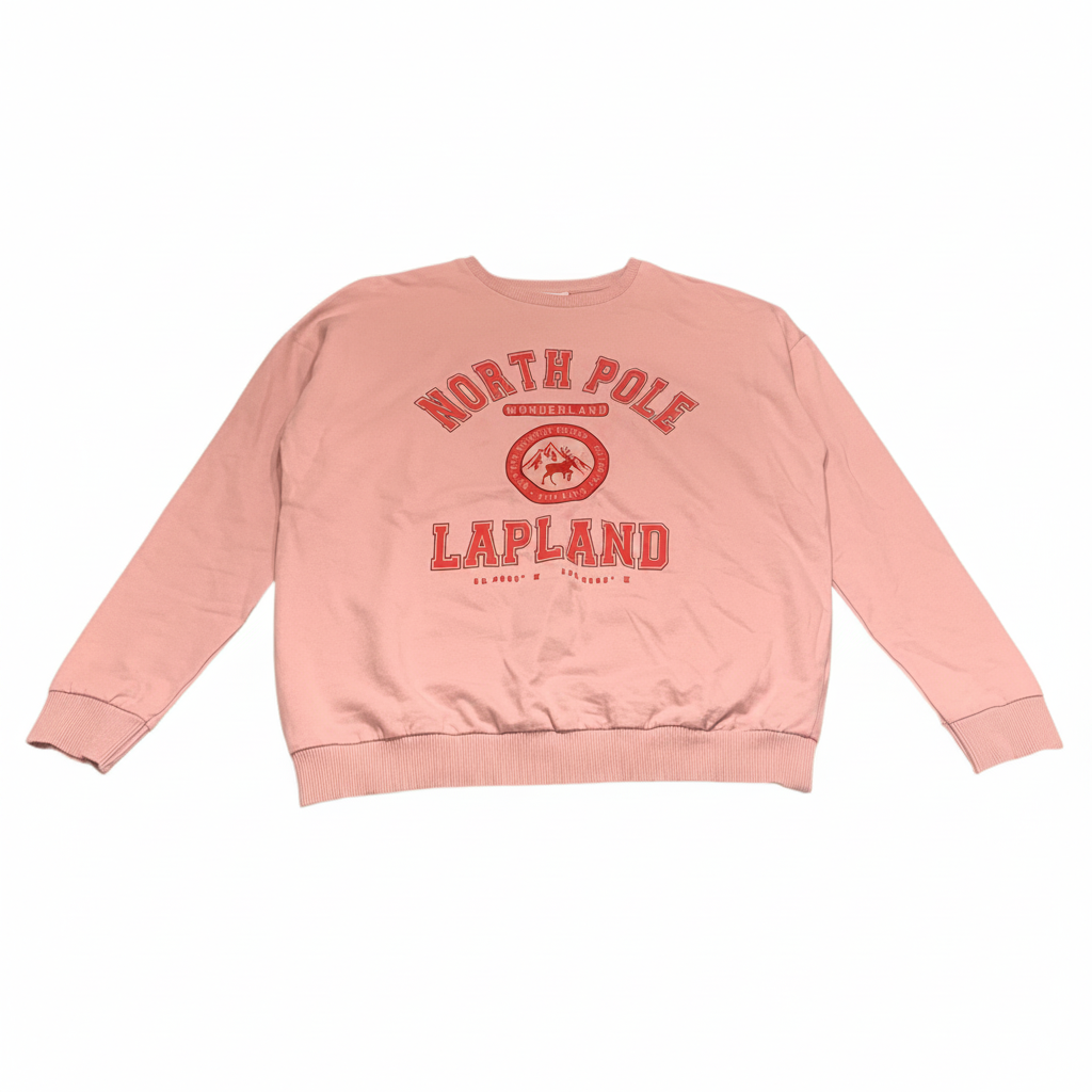 George 11-12 years light pink Lapland sweater cotton