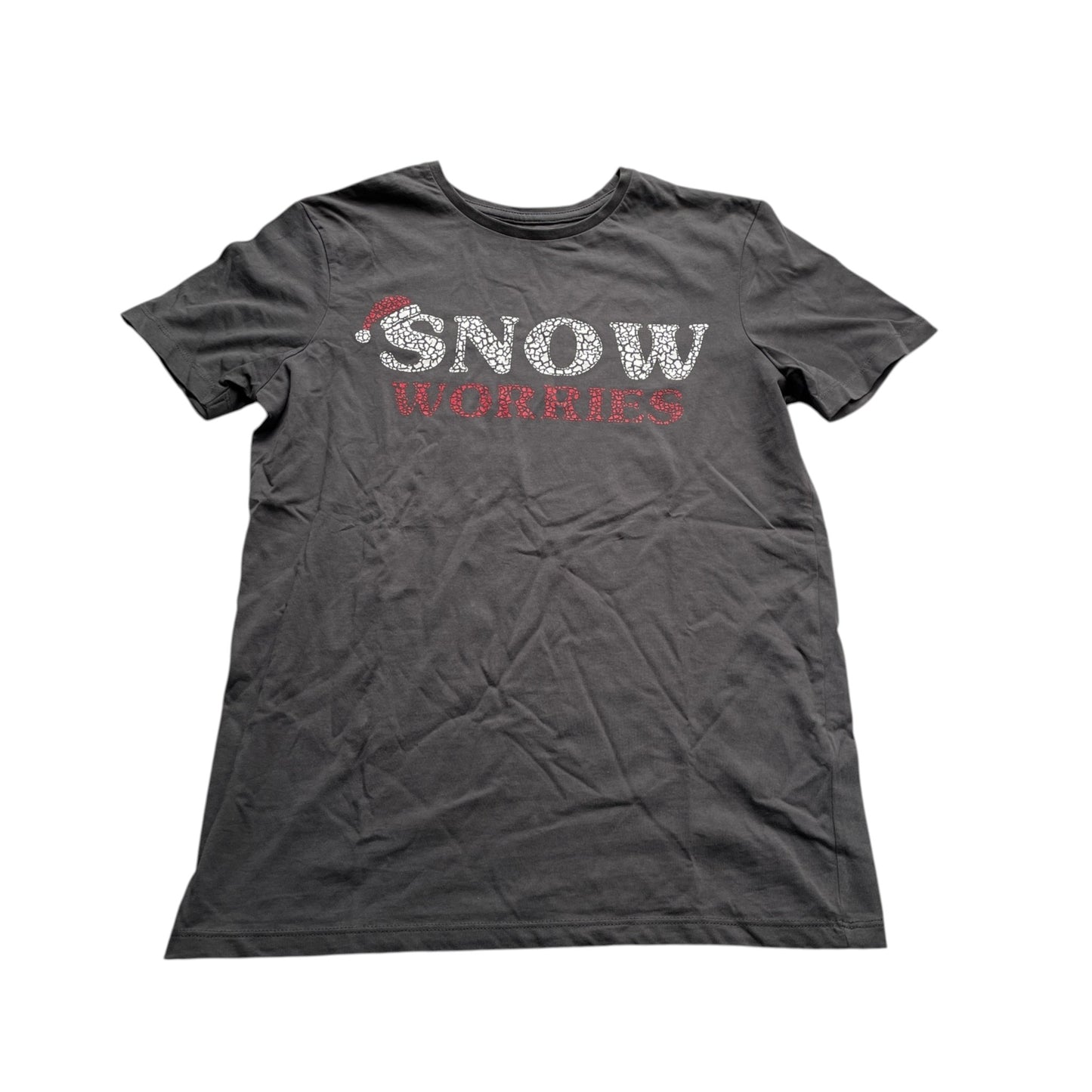 George 14-15 years grey t-shirt Christmas Snow Worries cotton