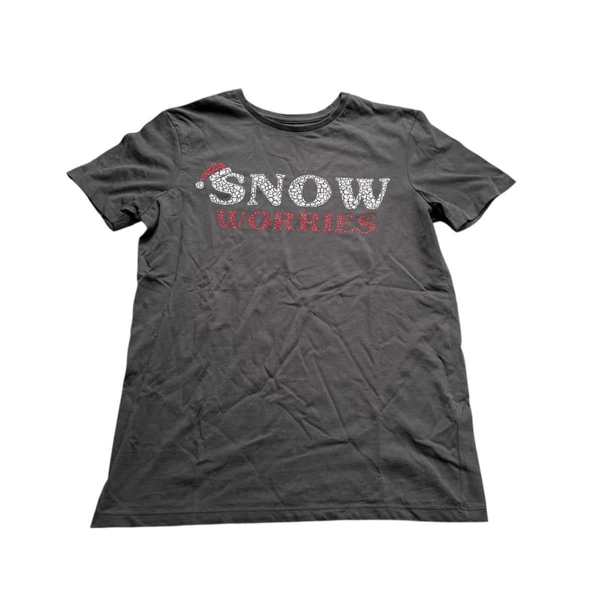 George 14-15 years grey t-shirt Christmas Snow Worries cotton