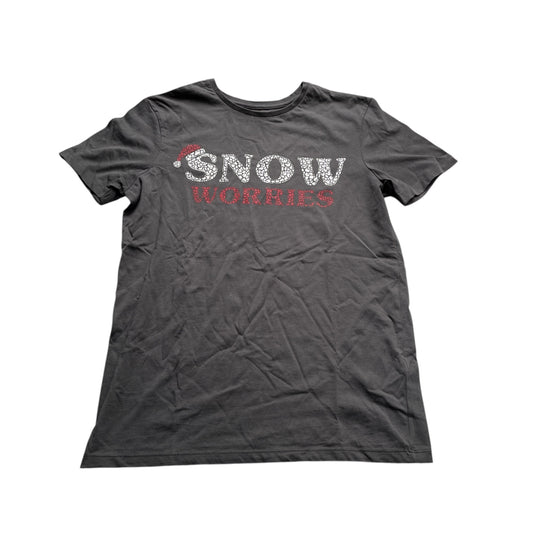 George 14-15 years grey t-shirt Christmas Snow Worries cotton