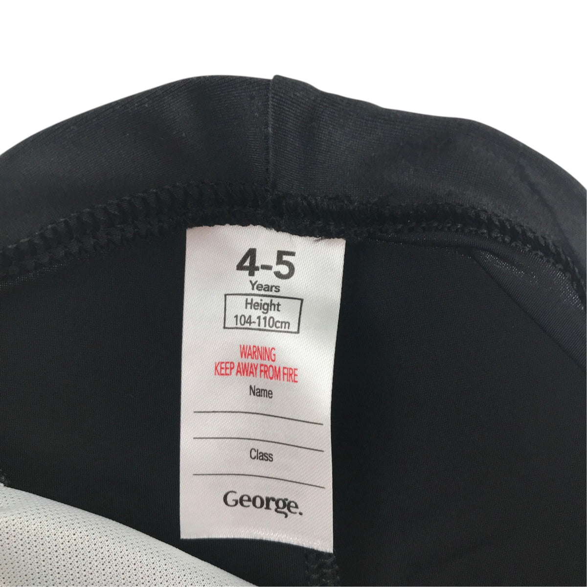 George 4-5 years black swim briefs nylon elastane