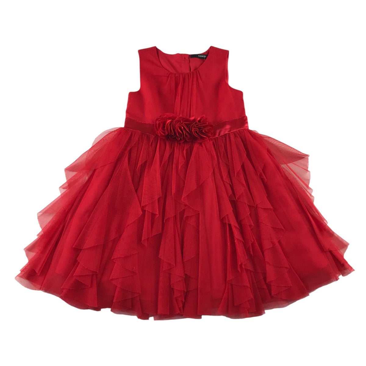 George 4-5 years red occasion dress polyester