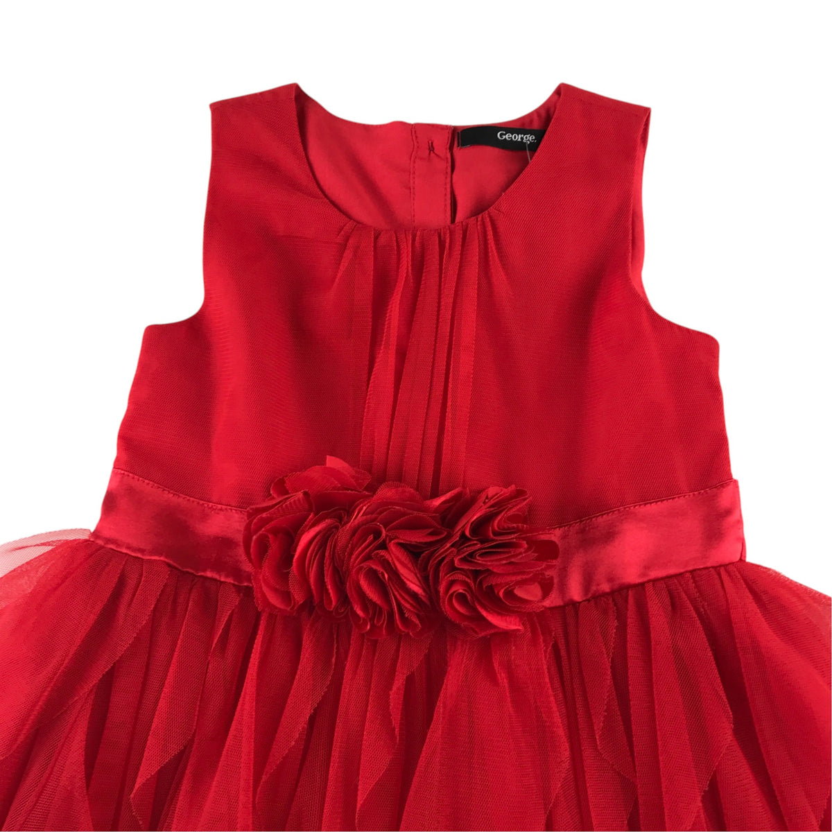 George 4-5 years red occasion dress polyester