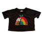 George 5-6 years black cropped sequin Christmas pudding t-shirt polyester viscose