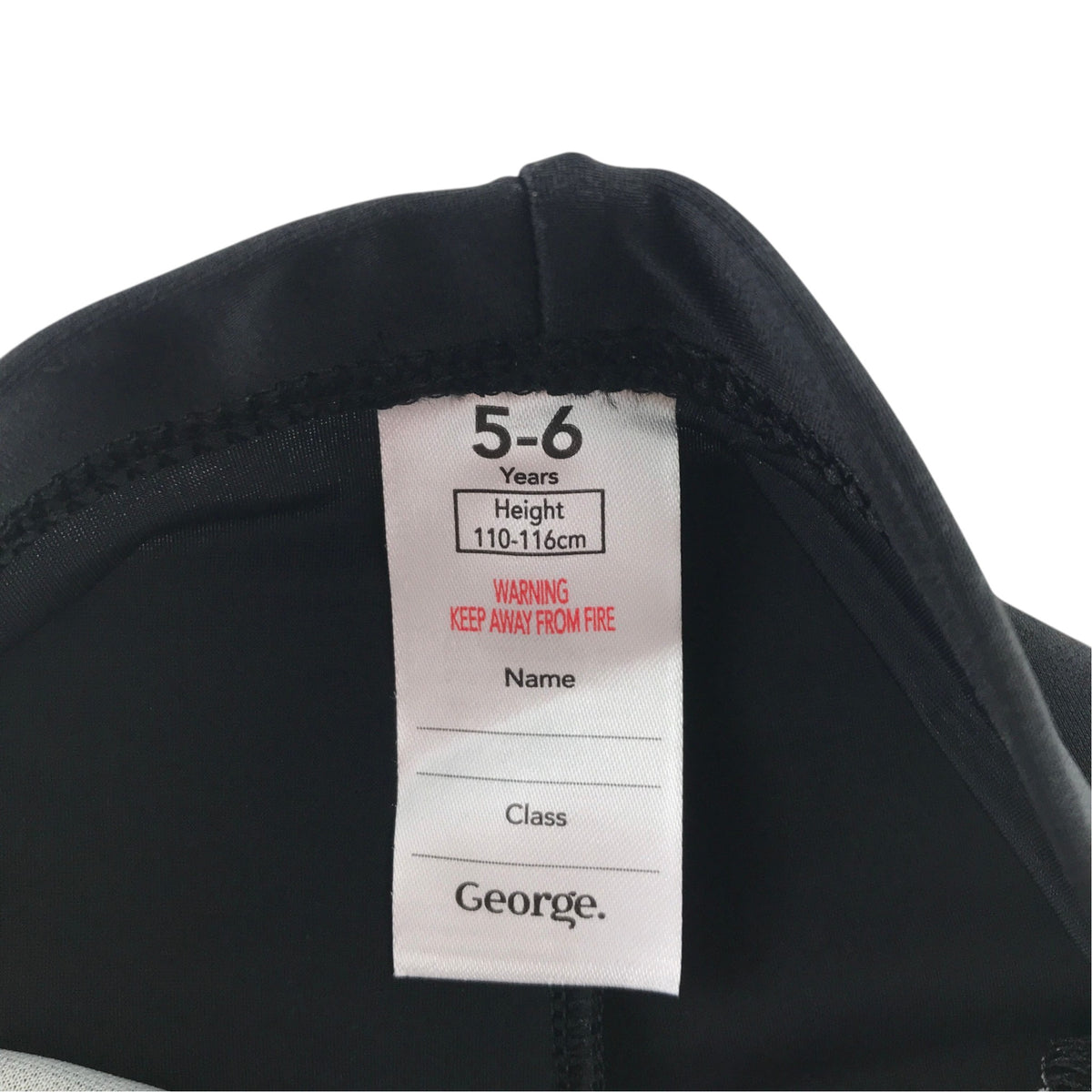 George 5-6 years black swim briefs nylon elastane