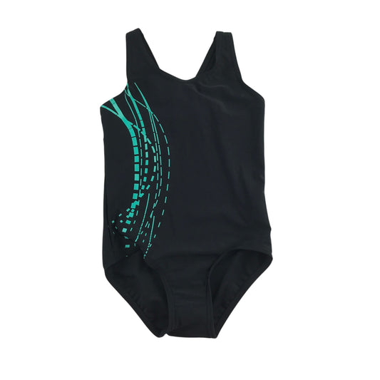 George 5-6 years black swim costume blue graphic nylon polyester elastane