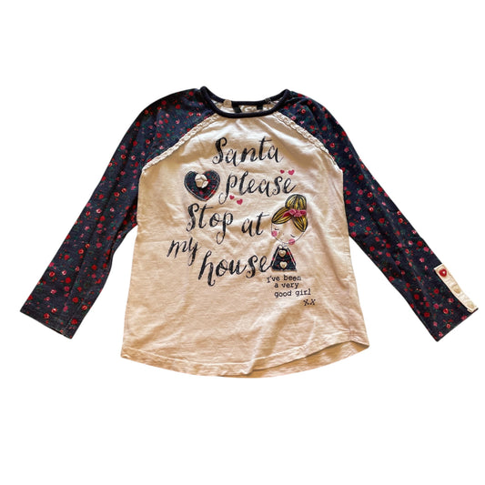 George 5-6 years white Christmas print cotton t-shirt