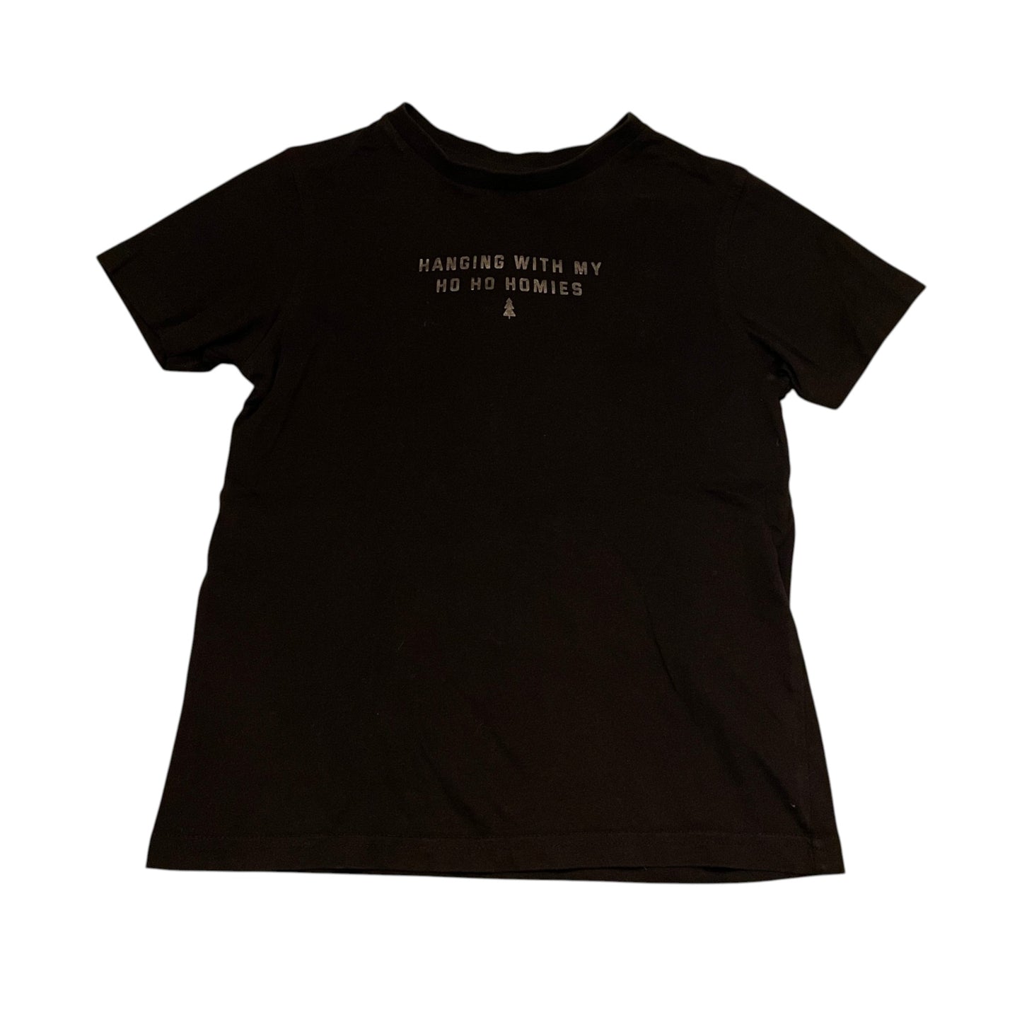 George 6-7 years black Christmas Ho Ho Homies cotton t-shirt
