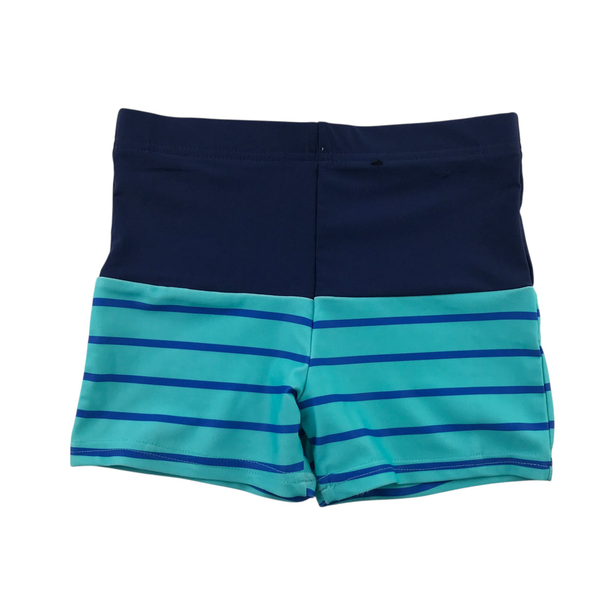 George 6-7 years blue and navy swim briefs stripy polyester elastane