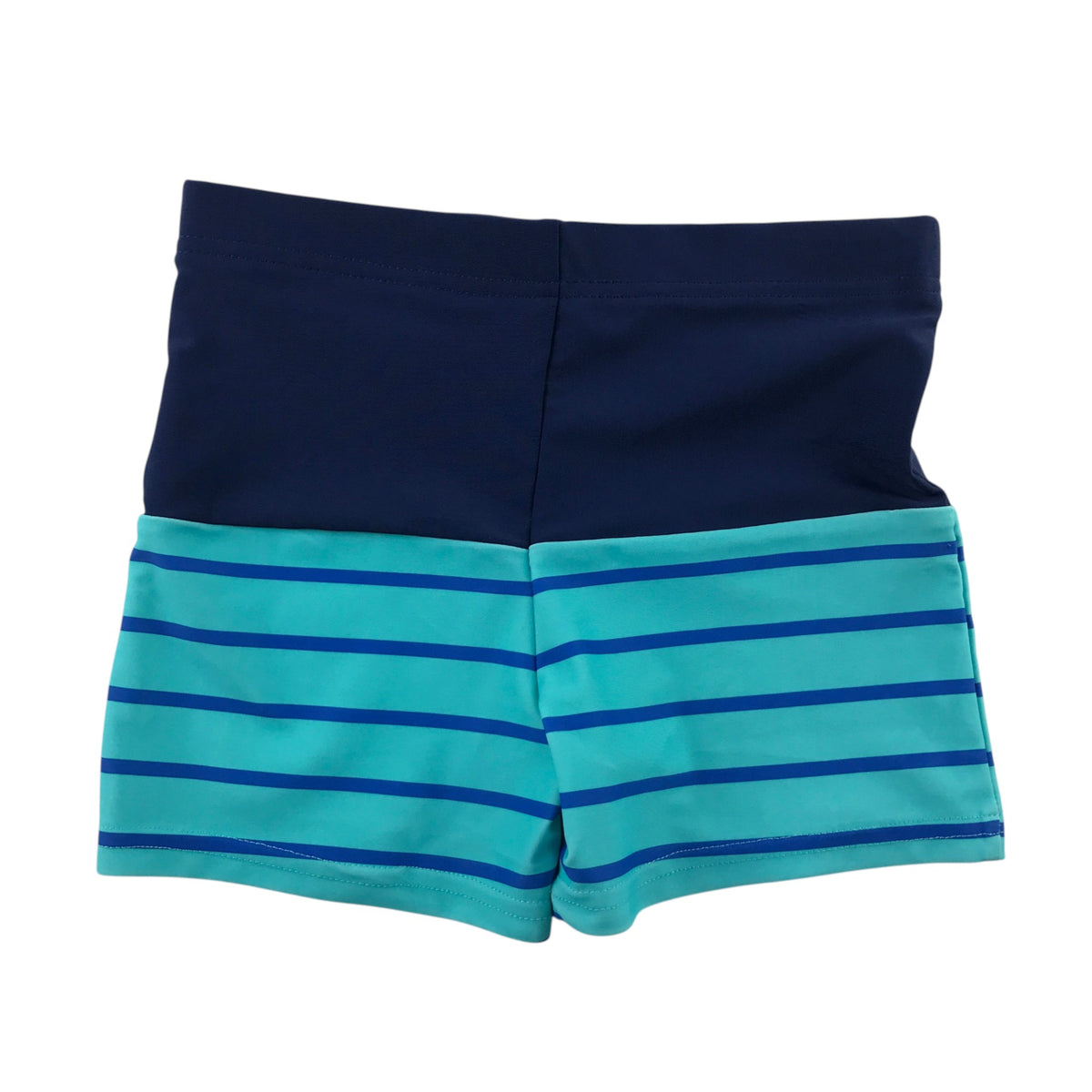 George 6-7 years blue and navy swim briefs stripy polyester elastane