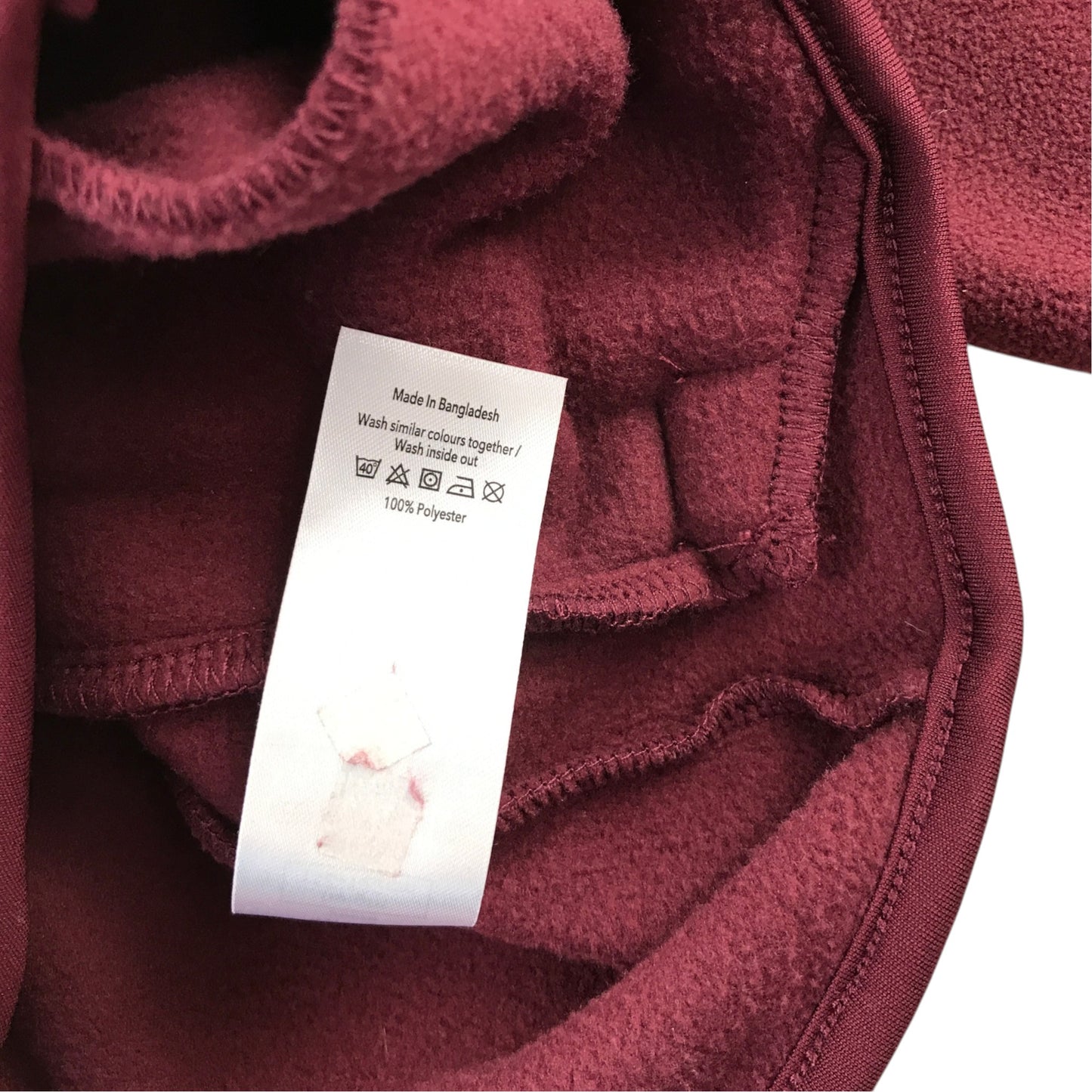 George 6-7 years burgundy full zipperfleece