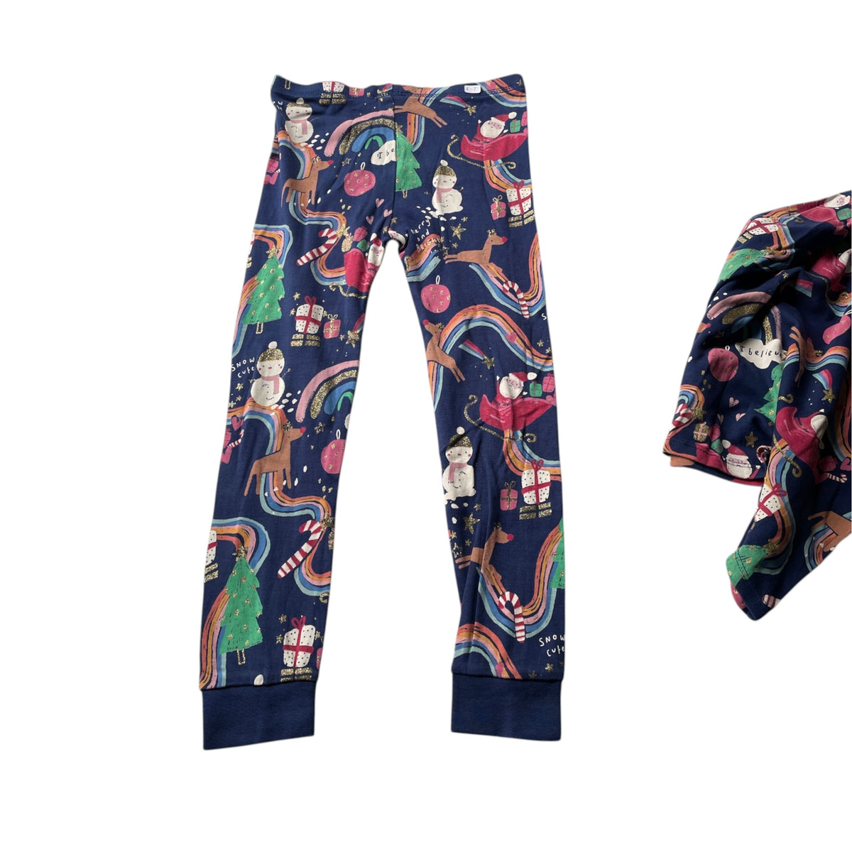 George 6-7 years navy blue Christmas pyjama set cotton