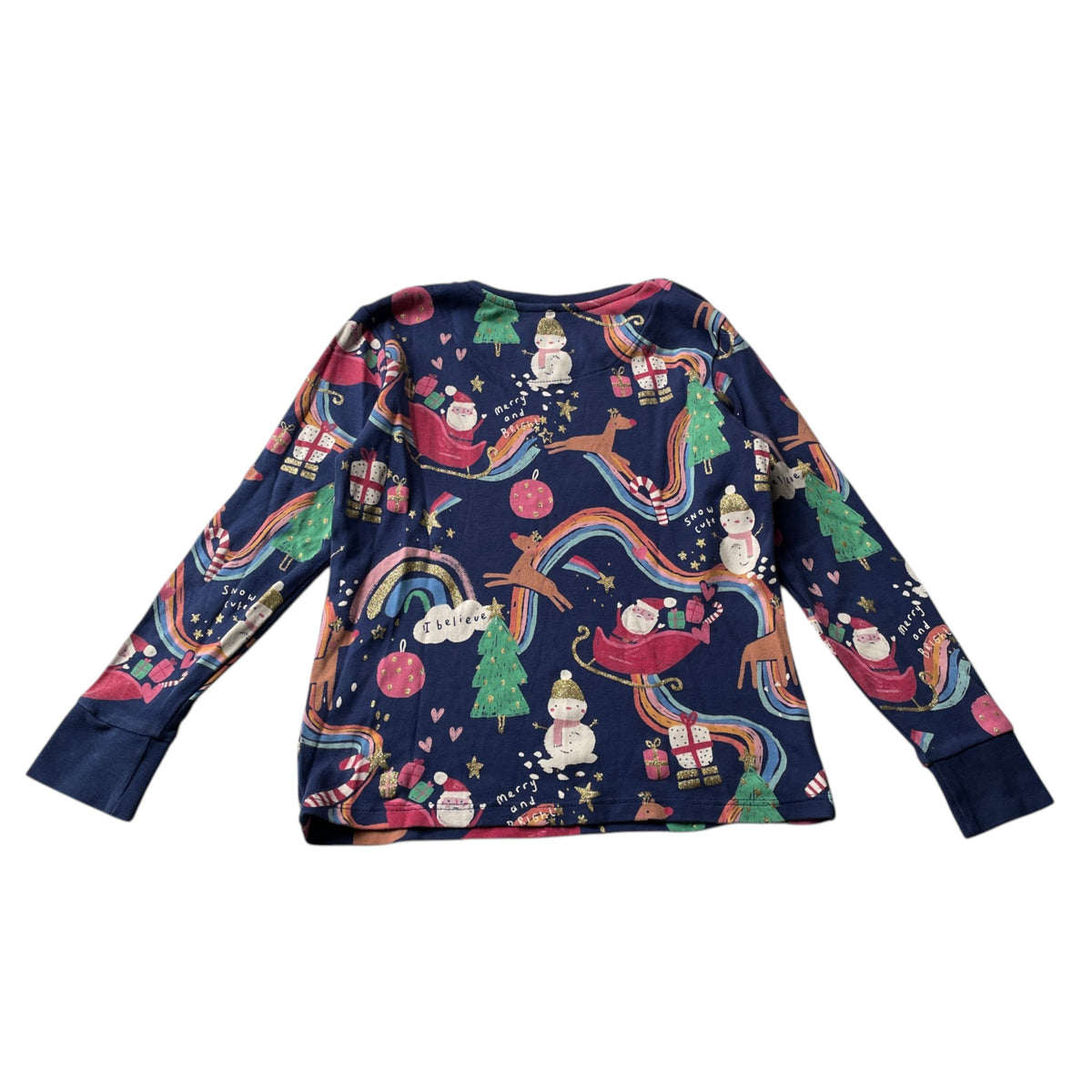 George 6-7 years navy blue Christmas pyjama set cotton