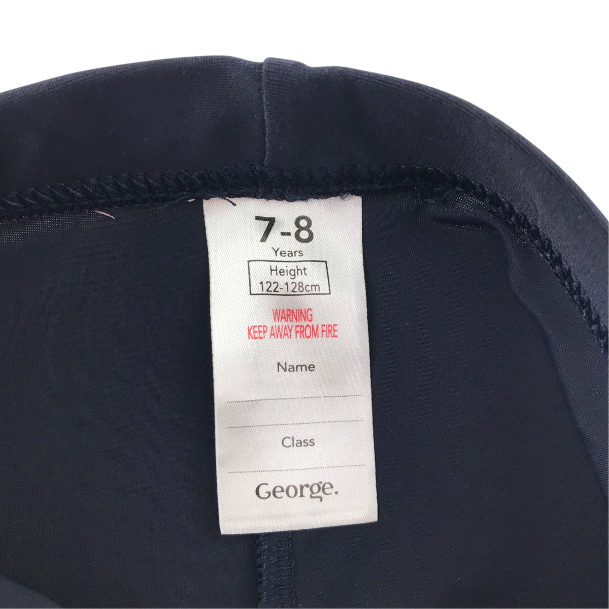 George 7-8 years navy swim briefs nylon elastane