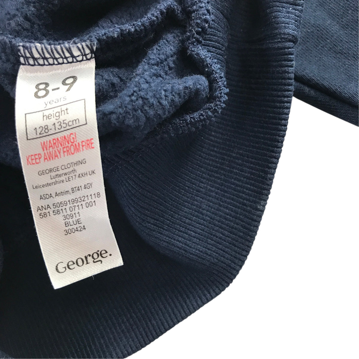 George 8-9 years navy blue sweater with sequin star