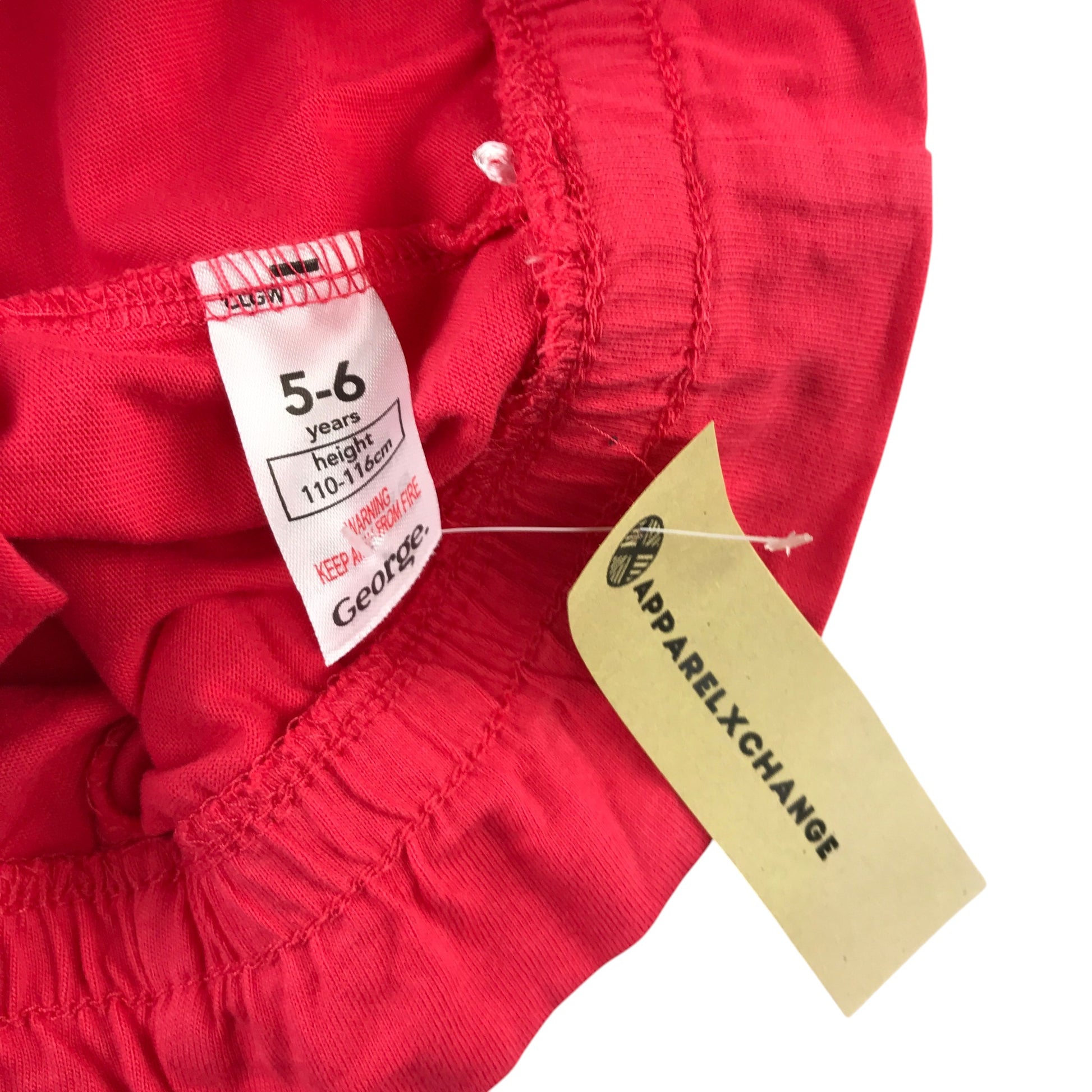 George summer short bundle 5-6 years navy pink and red cotton