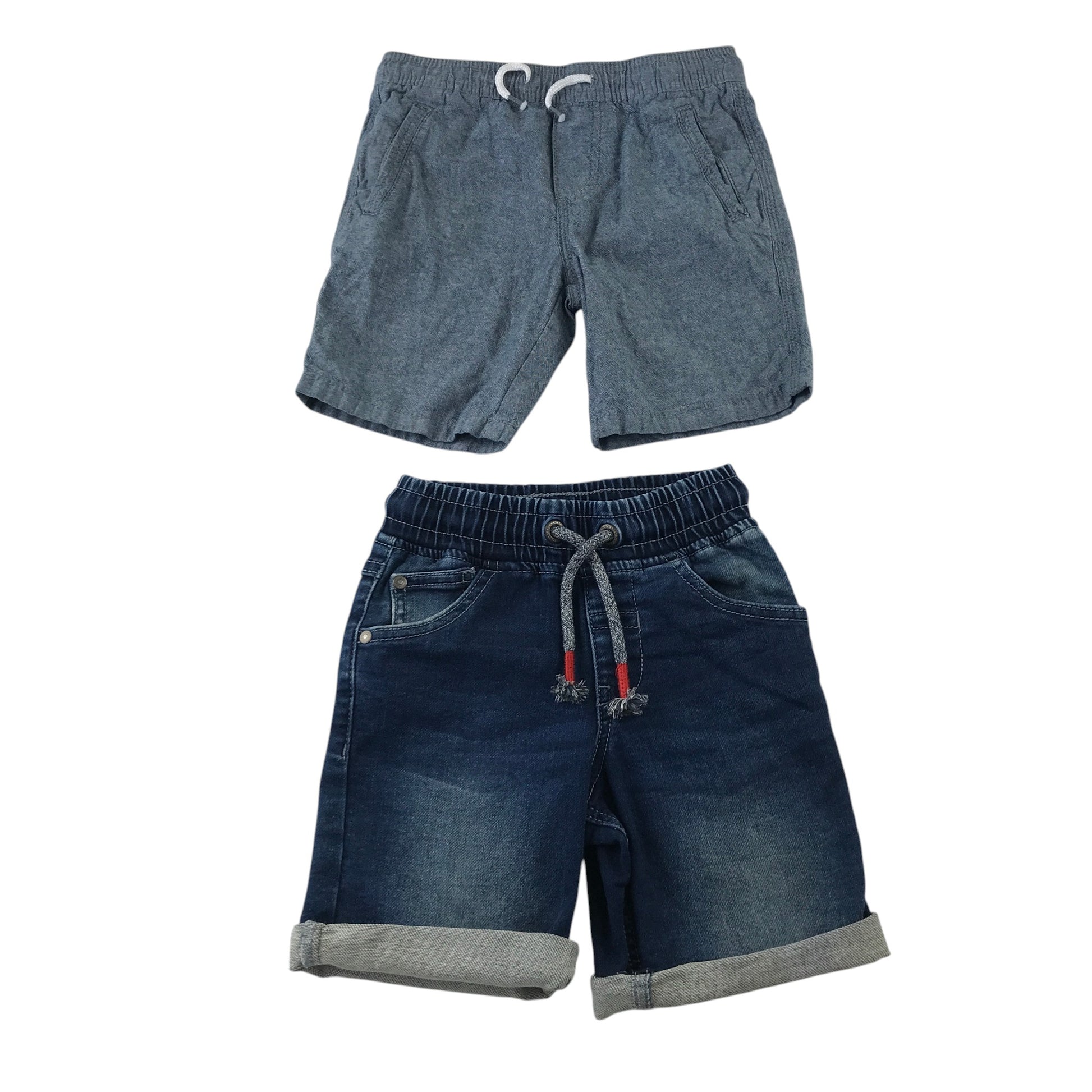 George and Primark 5-6 years shorts bundle stretchy denim and chinos cotton polyester elastane