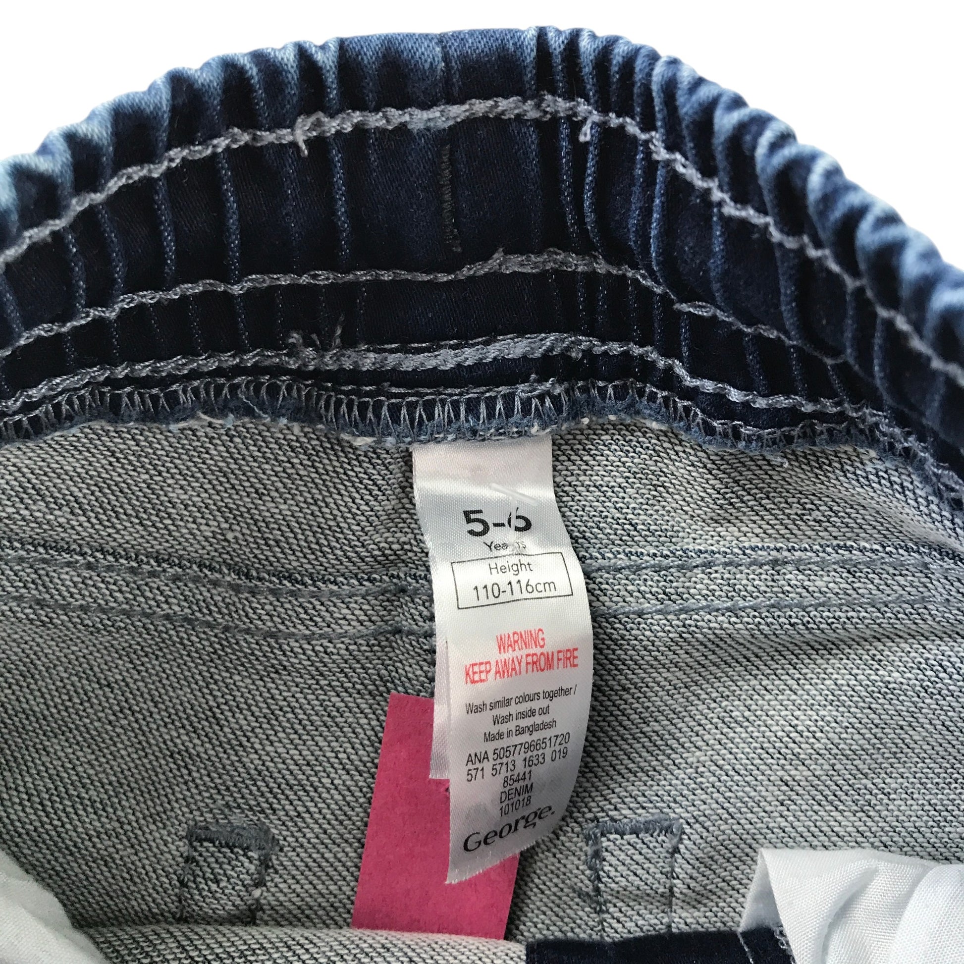 George and Primark 5-6 years shorts bundle stretchy denim and chinos cotton polyester elastane