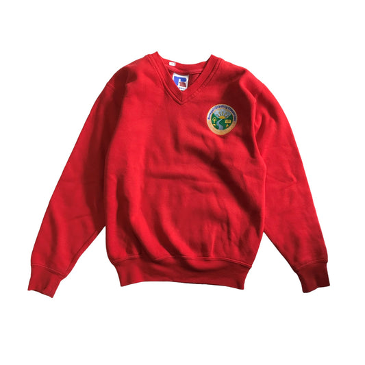 *Glendale Gaelic Primary Red School V-neck Sweater