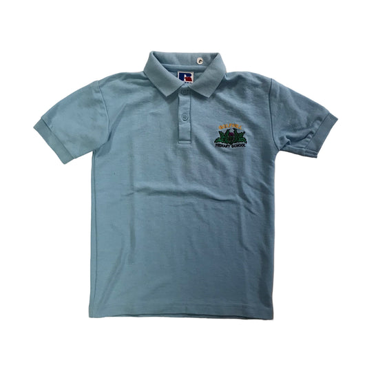 *Golfhill Primary light blue polo shirt