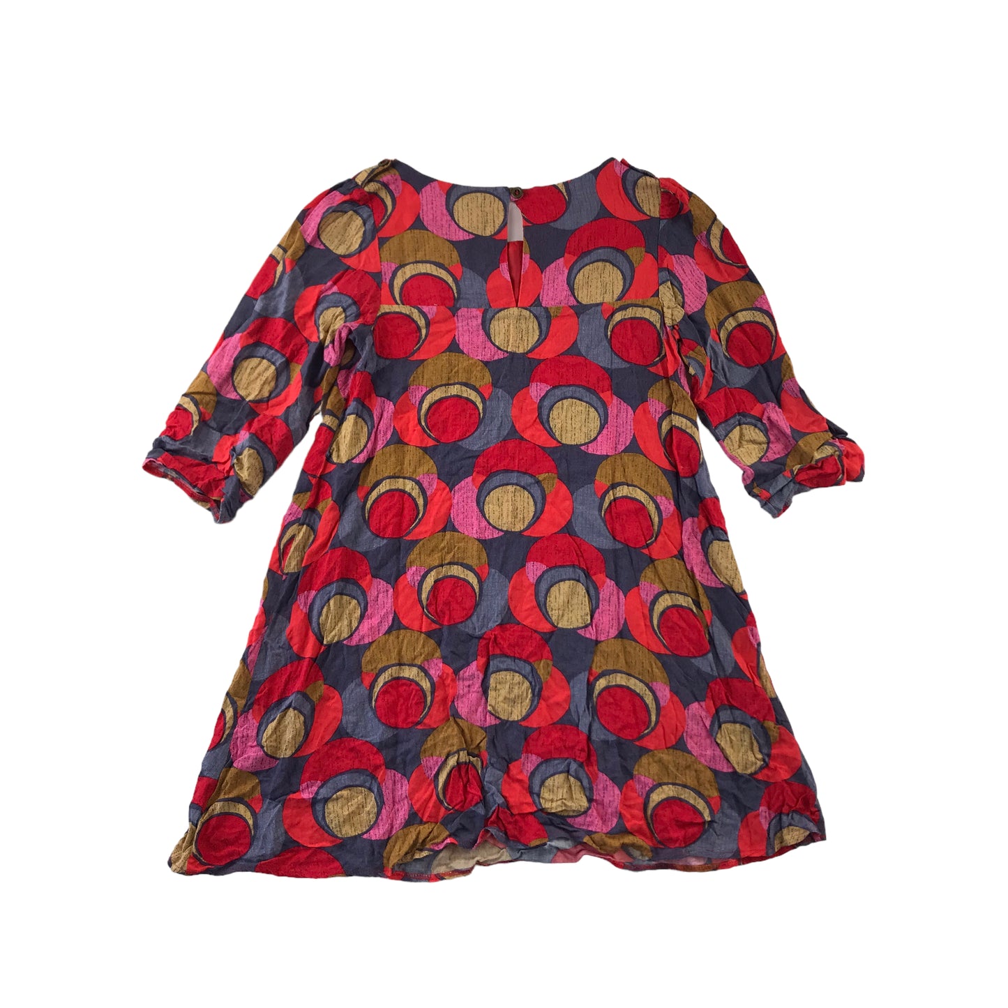 Next Dress Age 11-12 Red Pink Tone Graphic Print Pattern