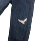 M&S dungaree 10-11 years blue denim with embroidered Harry Potter patches long leg