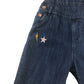 M&S dungaree 10-11 years blue denim with embroidered Harry Potter patches long leg