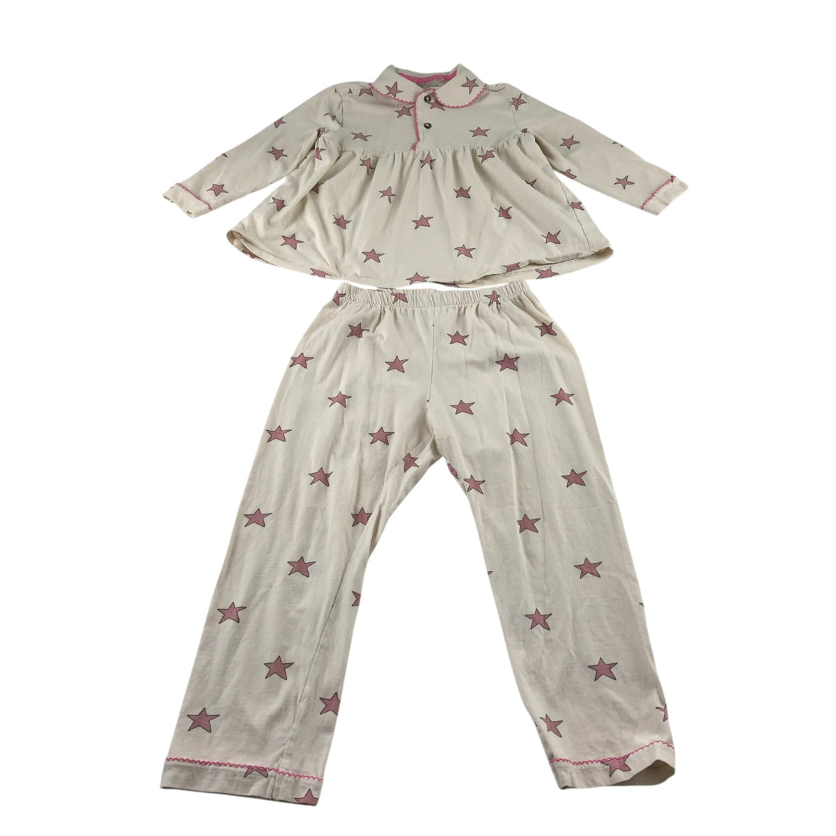 H&M 4-6 years cream pyjama set cotton