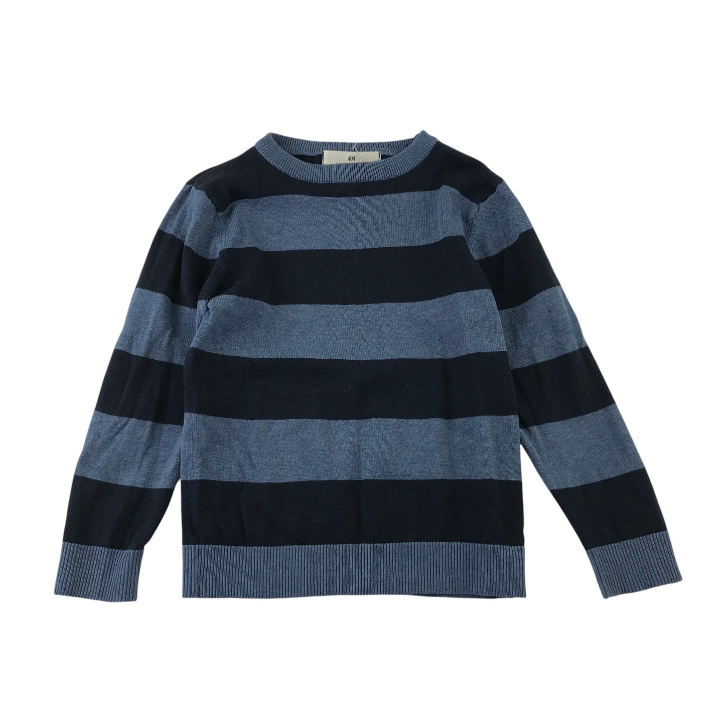 H&M 5-6 years blue and navy stripy cotton jumper