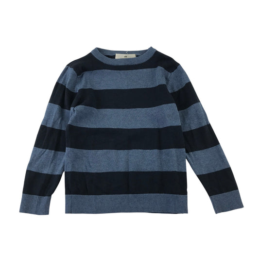 H&M 5-6 years blue and navy stripy cotton jumper